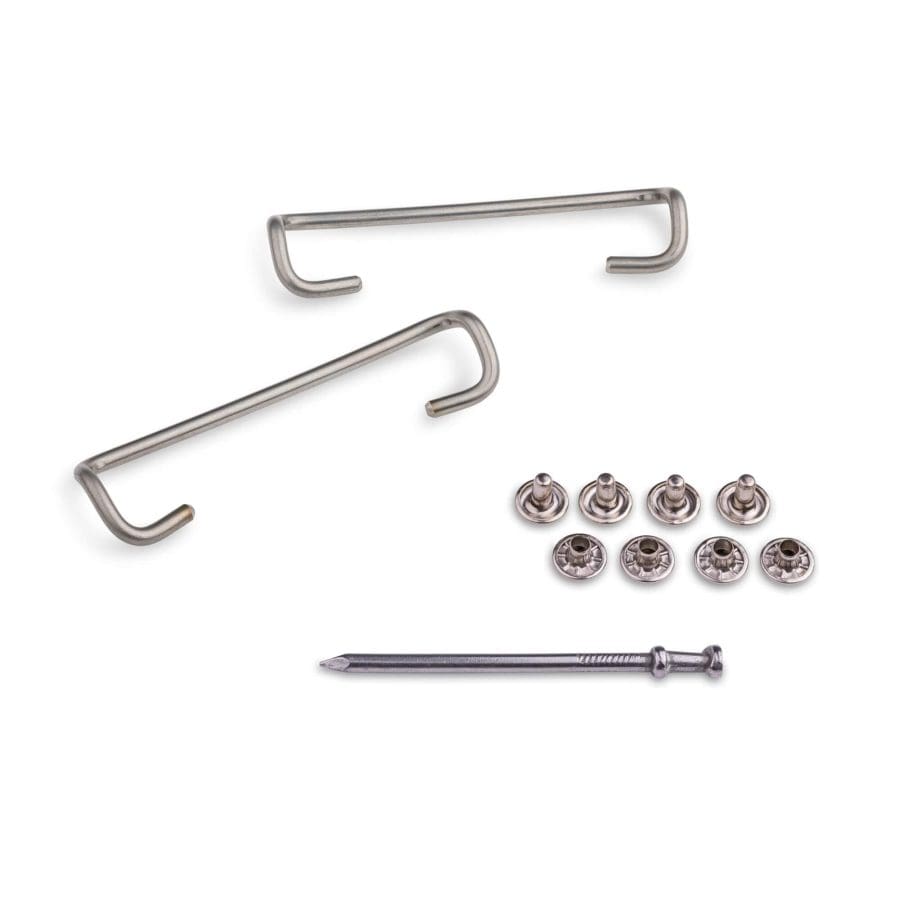 Wired clips with Rivets for splitboard skins